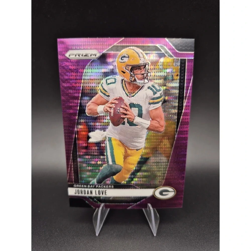 2024 Panini Prizm Jordan Love #101 Purple Pulsar Prizm Green Bay Packers